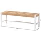 Baxton Studio Prita Dining Bench in White and Brown, , large