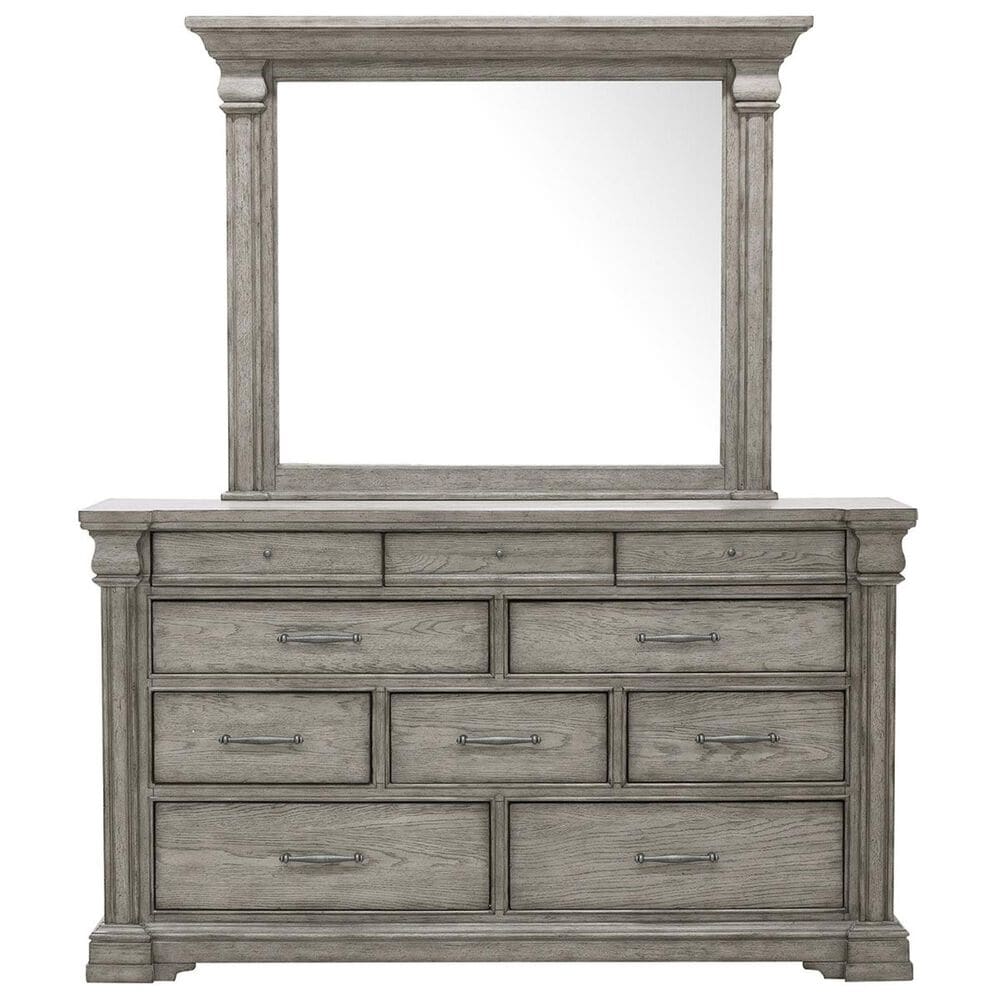 Chapel Hill Madison Ridge 4 Piece King Storage Bedroom Set in Bluff Gray, , large