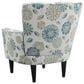 Emerald Home Furnishings Flower Power Accent Chair in Cascade Teal, , large