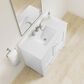 37B Claudine 36" Single Bathroom Vanity in Bright White with Glossy White Composite Stone Top and Backsplash, , large