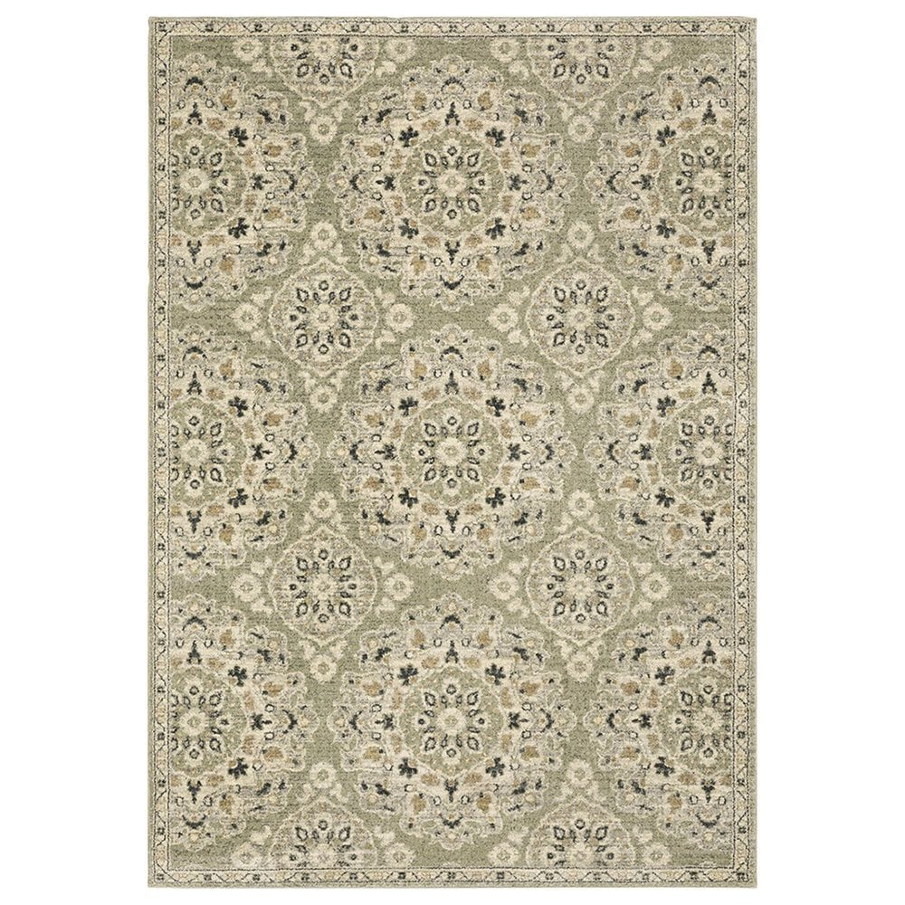 Oriental Weavers Florence Toccoa 4334E 9"10" x 12"10" Green Area Rug, , large