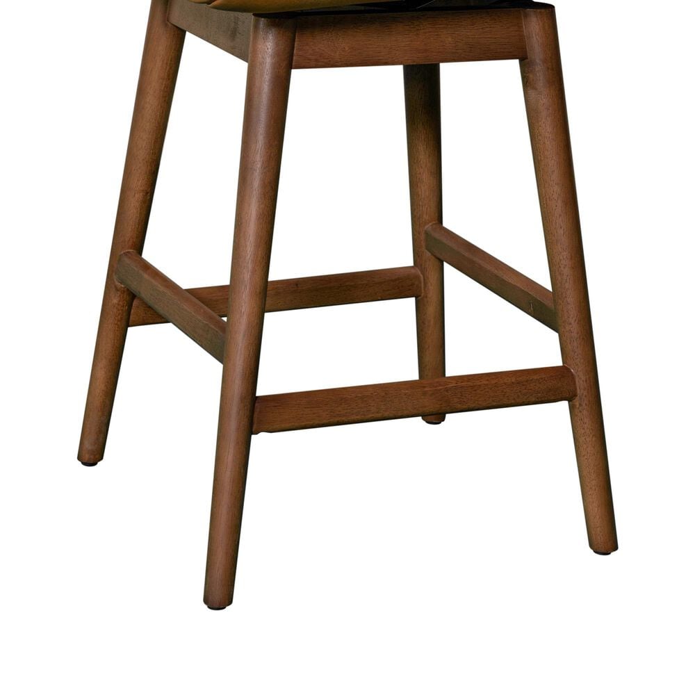 Armen Living Elias 30" Swivel Bar Stool in Chestnut, , large