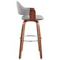 Blue River Daxton 26" Swivel Counter Stool in Gray and Walnut, , large