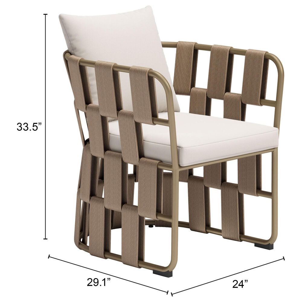 Zuo Modern Quadrat Dining Chair in White, , large