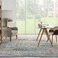 Nourison Quarry QUA11 6"7" x 9"6" Ivory and Blue Area Rug, , large