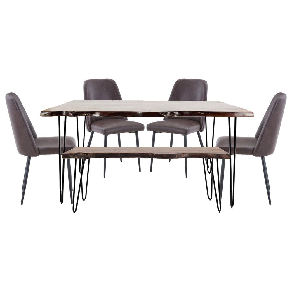 Waltham Nature's Edge and Maddox 6-Piece Rectangle Dinning Set in ...