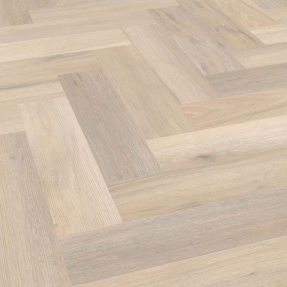 Karndean Korlok Select Texas White Ash 6&quot; x 24&quot; Herringbone Vinyl Plank, , large