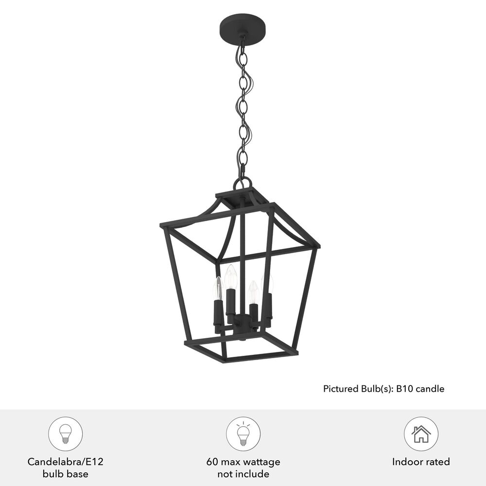Hunter Laurel Ridge 12&quot; 4-Light Lantern Pendant in Natural Iron, , large