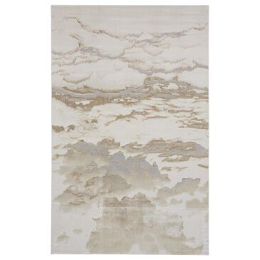 Feizy Rugs Aura 3727F 6"7" x 9"6" Beige and Gold Area Rug, , large