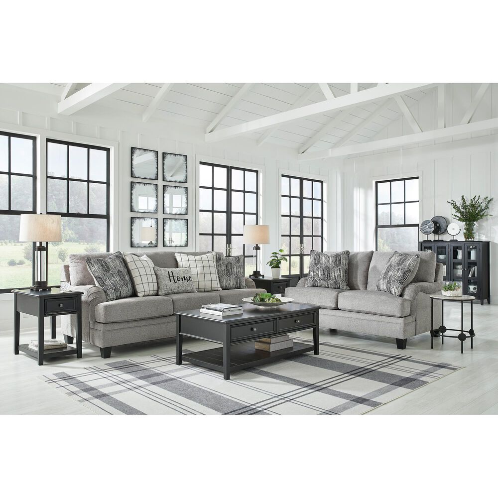 Ashley Davinca Stationary Loveseat in Charcoal, , large