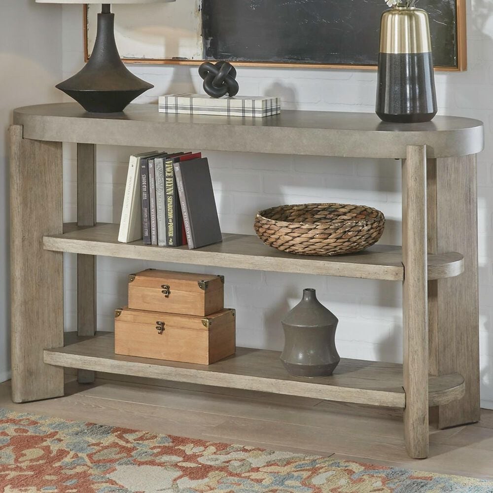 Belle Furnishings Affinity Sofa Table in Dusty Taupe and Concrete, , large