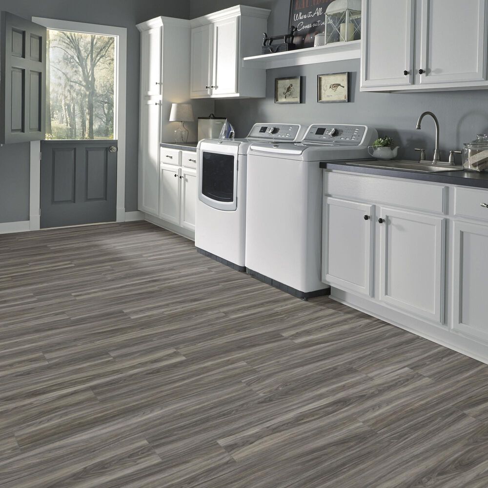 Mannington REALTA Glue Elmwood Smoke 7&quot; x 48&quot; Luxury Vinyl Plank, , large