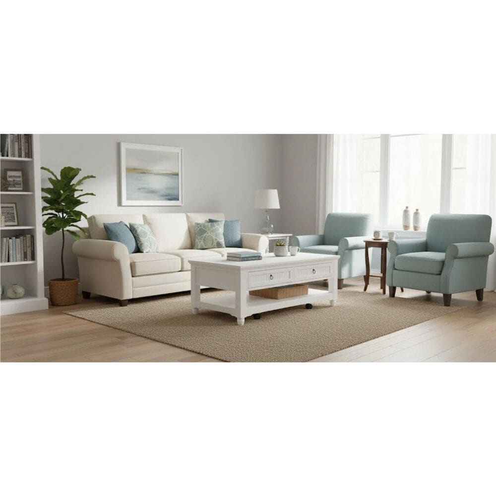 Waltham Westport Castered Coffee Table in White, , large