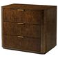 Theodore Alexander Kesden 3 Drawer Nightstand in Pyramid Brown, , large