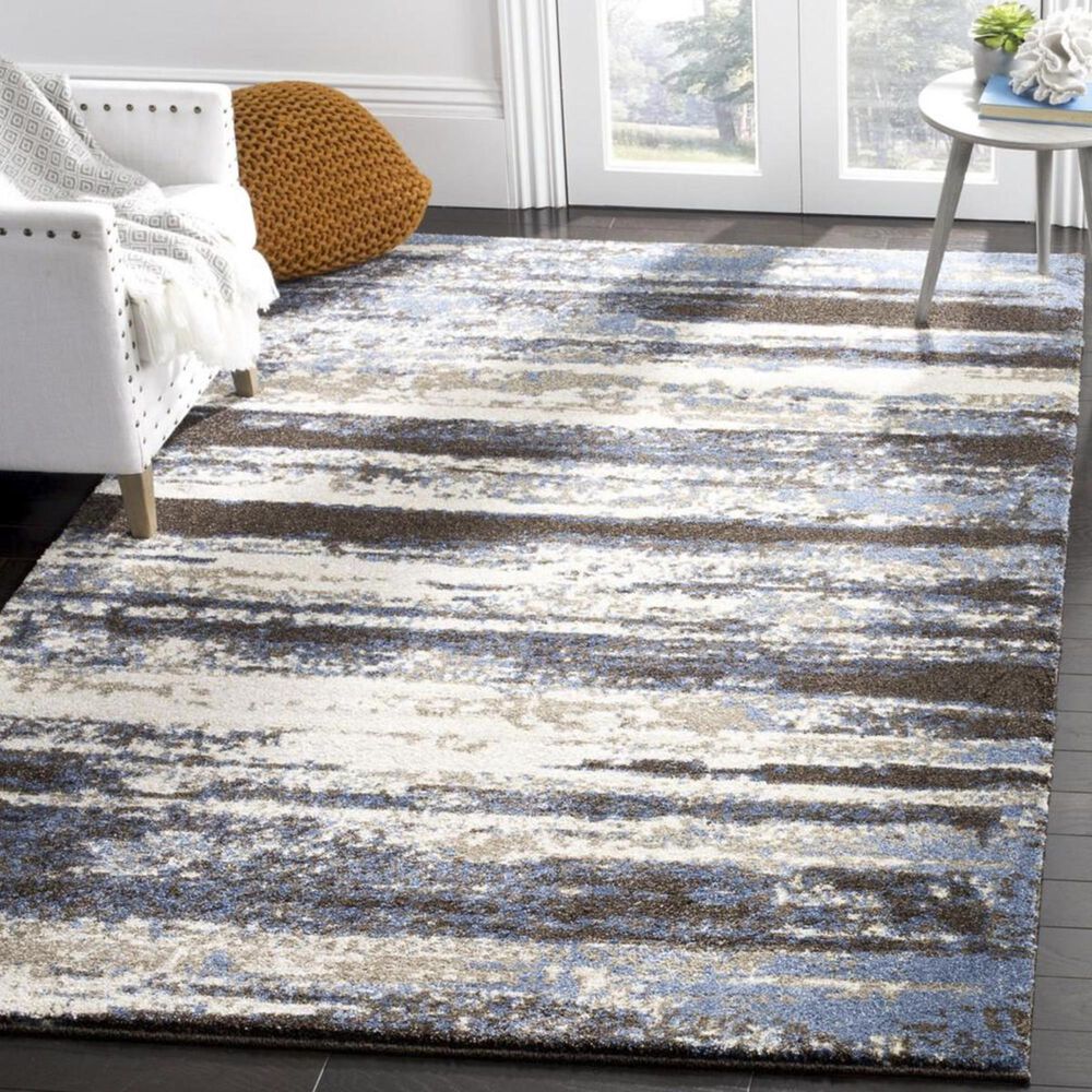 Safavieh Retro RET2138-1165 8&#39;9&quot; x 12&#39; Cream and Blue Area Rug, , large