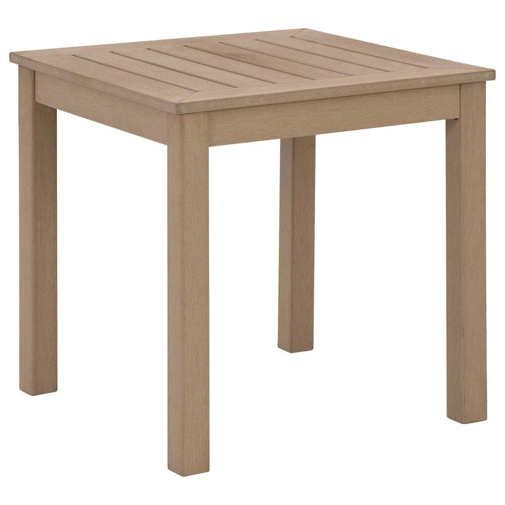 Ashley Hallow Creek Outdoor End Table in Driftwood, , large