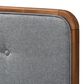Baxton Studio Palina Full Upholstered Headboard in Dark Gray/Walnut, , large