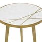 Maple and Jade End Table with Marble Top in Gold, , large