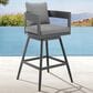 Blue River Menorca Patio Swivel Bar Stool in Dark Gray, , large