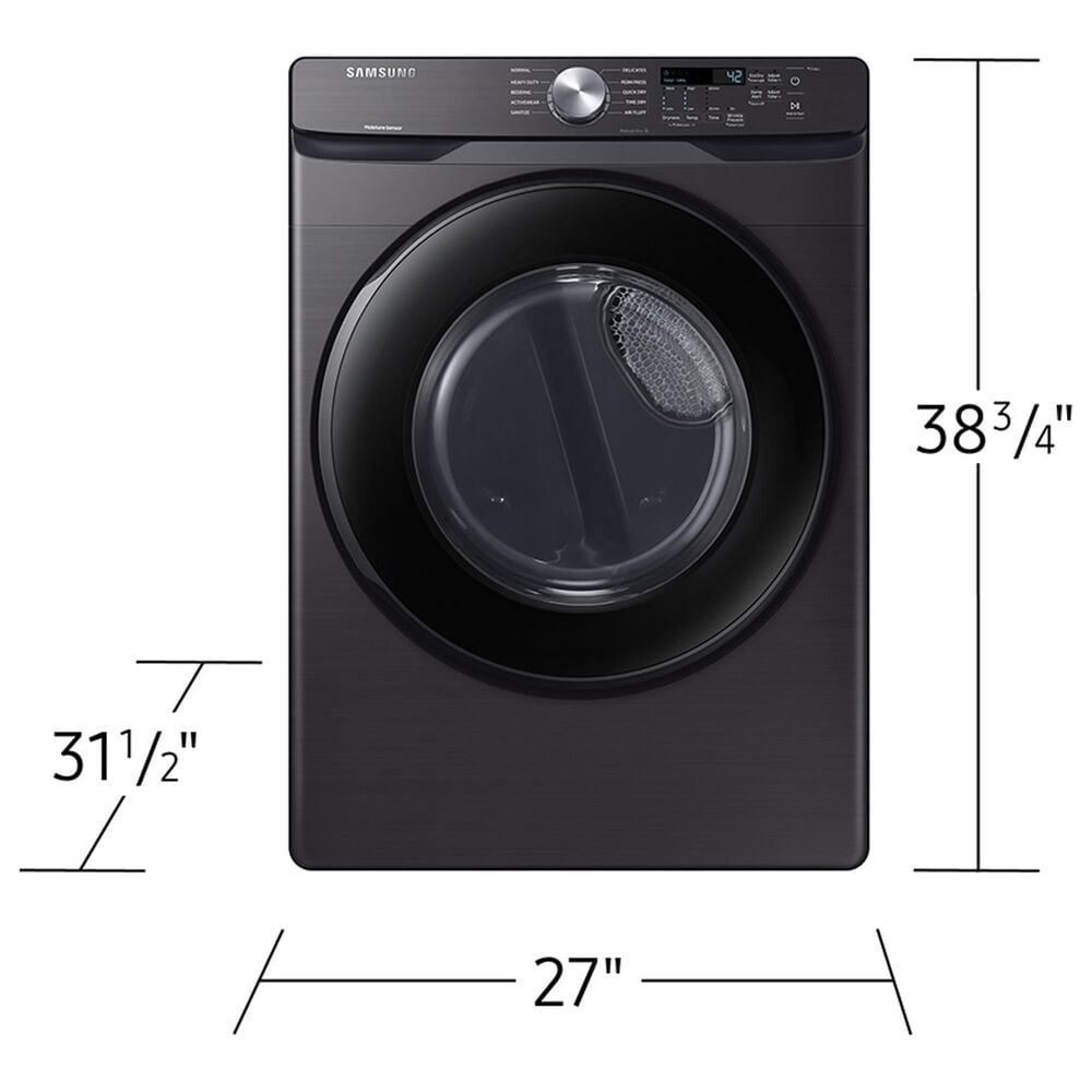 Samsung 4.5 Cu. Ft. Front Load Washer and 7.5 Cu. Ft. Electric Dryer Laundry Pair in Black, , large
