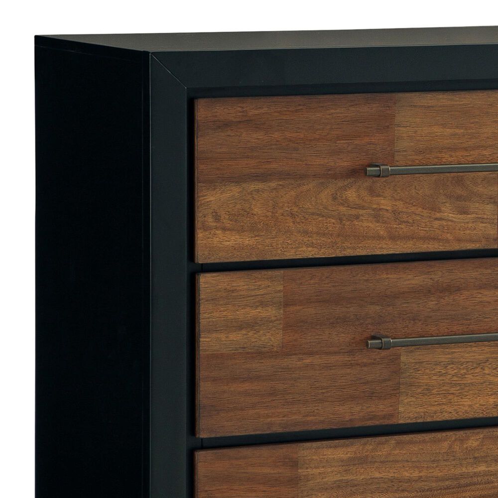 Ashley Kraeburn 6-Drawer Dresser in Brown and Satin Black, , large