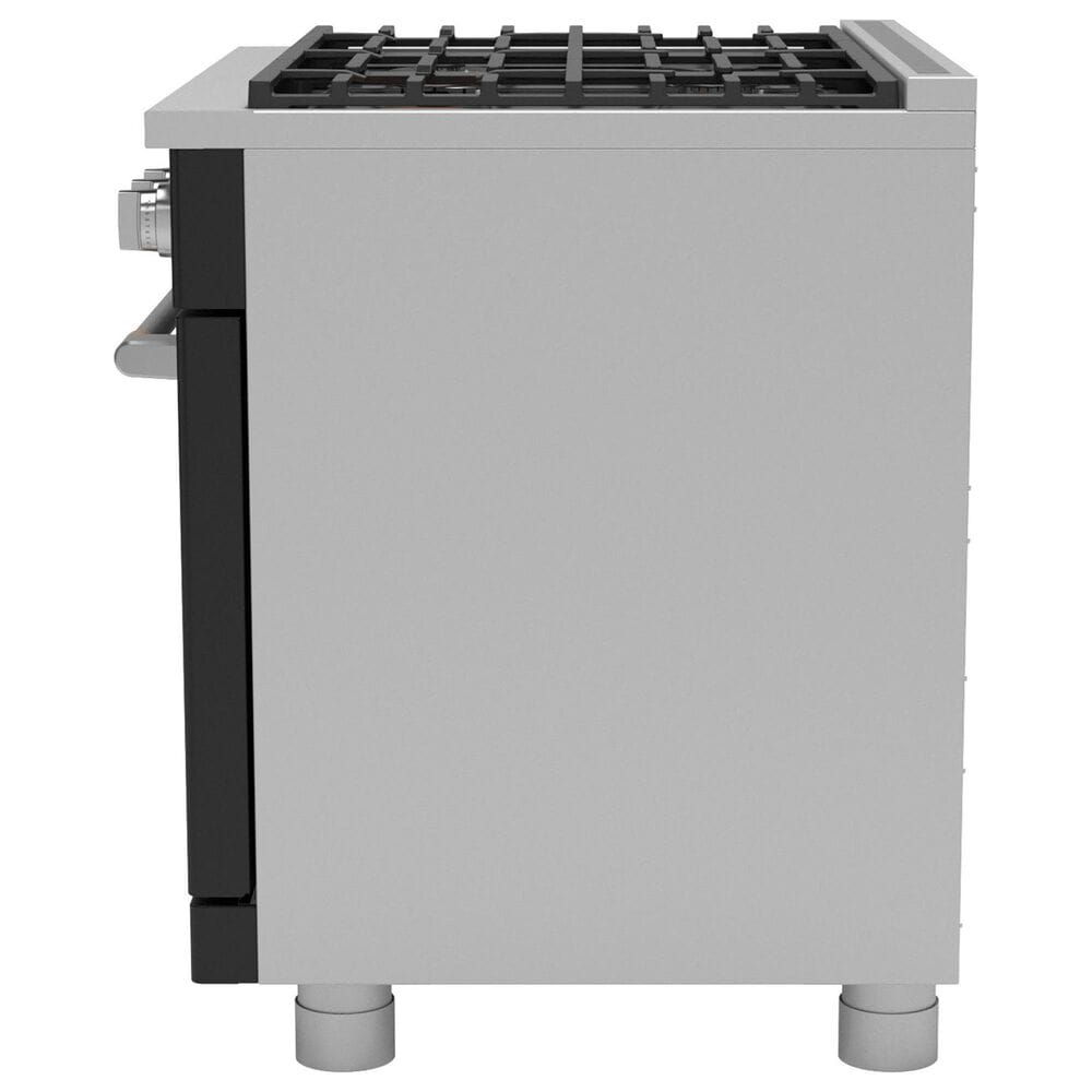 Cafe 6.2 Cu. Ft. Freestanding Natural Gas Range in Matte Black and Brushed Stainless, , large