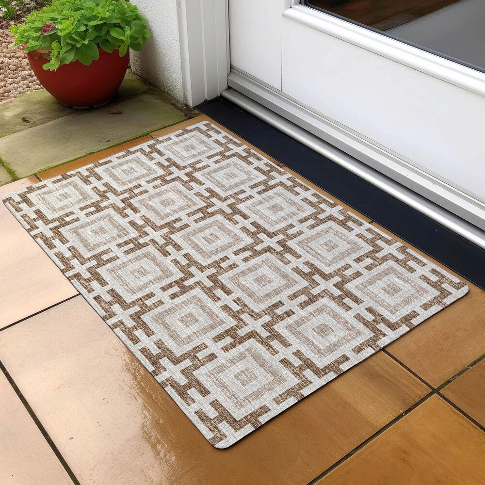 Dalyn Rug Company Marlo 1&#39;8&quot; x 2&#39;6&quot; Taupe Indoor/Outdoor Area Rug, , large