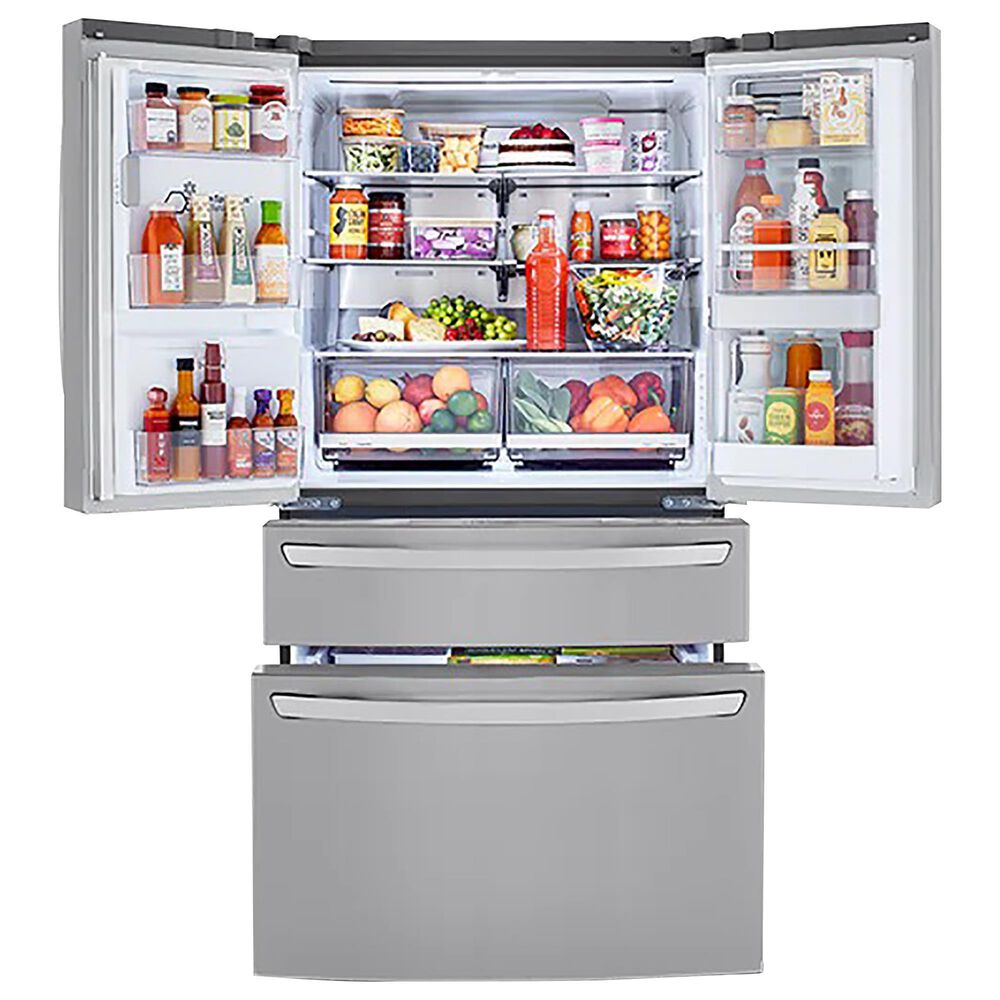 LG 2-Piece Kitchen Package with 29.5 Cu. Ft 4-Door French Door Refrigerator and Single Door Freezer in Stainless Steel, , large
