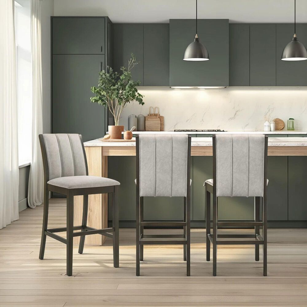 Armen Living Nolan 26" Counter Height Stool in Dark Roast, , large