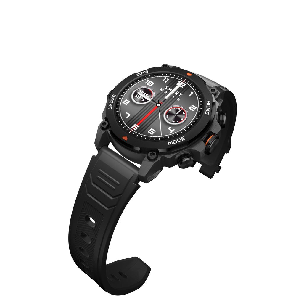 AuraFit Trek 1 GPS Sport Smartwatch in Black, , large