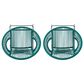 Hearth and Haven Ferrara Outdoor Faux Wicker Barstool in Teal (Set of 2), , large