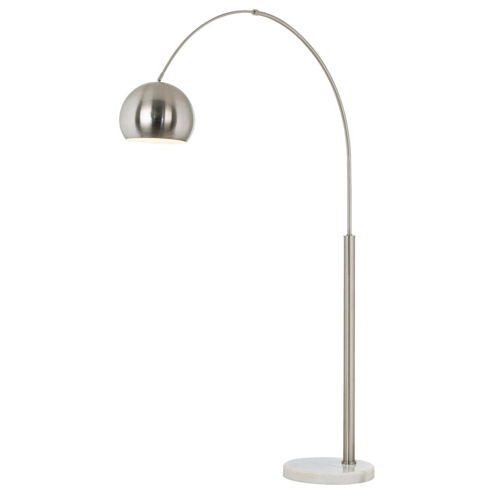 Pacific Coast Lighting Basque Floor Arc Lamp Floor Arc Lamp in Brushed Nickel and Brushed Steel, , large