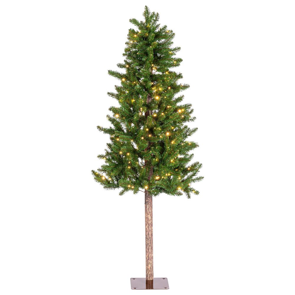 The Gerson Company 6" Alpine Pre-Lit Artificial Christmas Tree in Green, , large