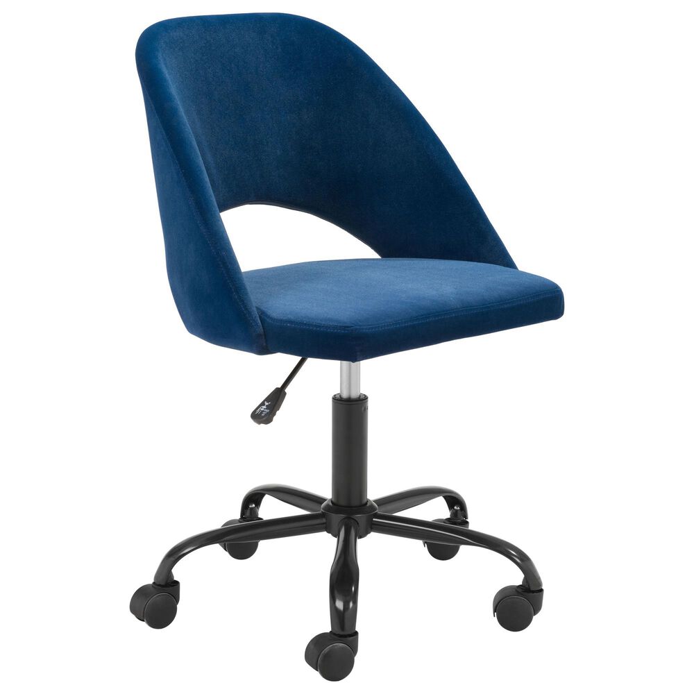 Zuo Modern Treibh Office Chair in Blue and Black, , large