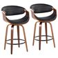 LumiSource Symphony 26" Counter Stool in Walnut and Black (Set of 2), , large