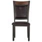 Linon Home Decor Franklin Side Chair in Black and Umber Brown, , large