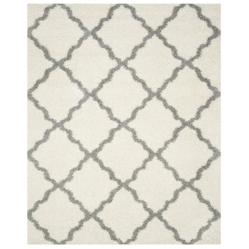 Safavieh Dallas Shag SGD257F-10 10" x 14" Ivory/Grey Area Rug, , large