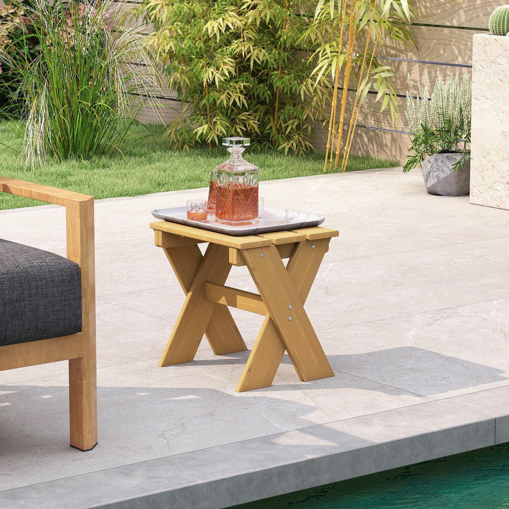 HOMLUX Patio End Table in Pine, , large