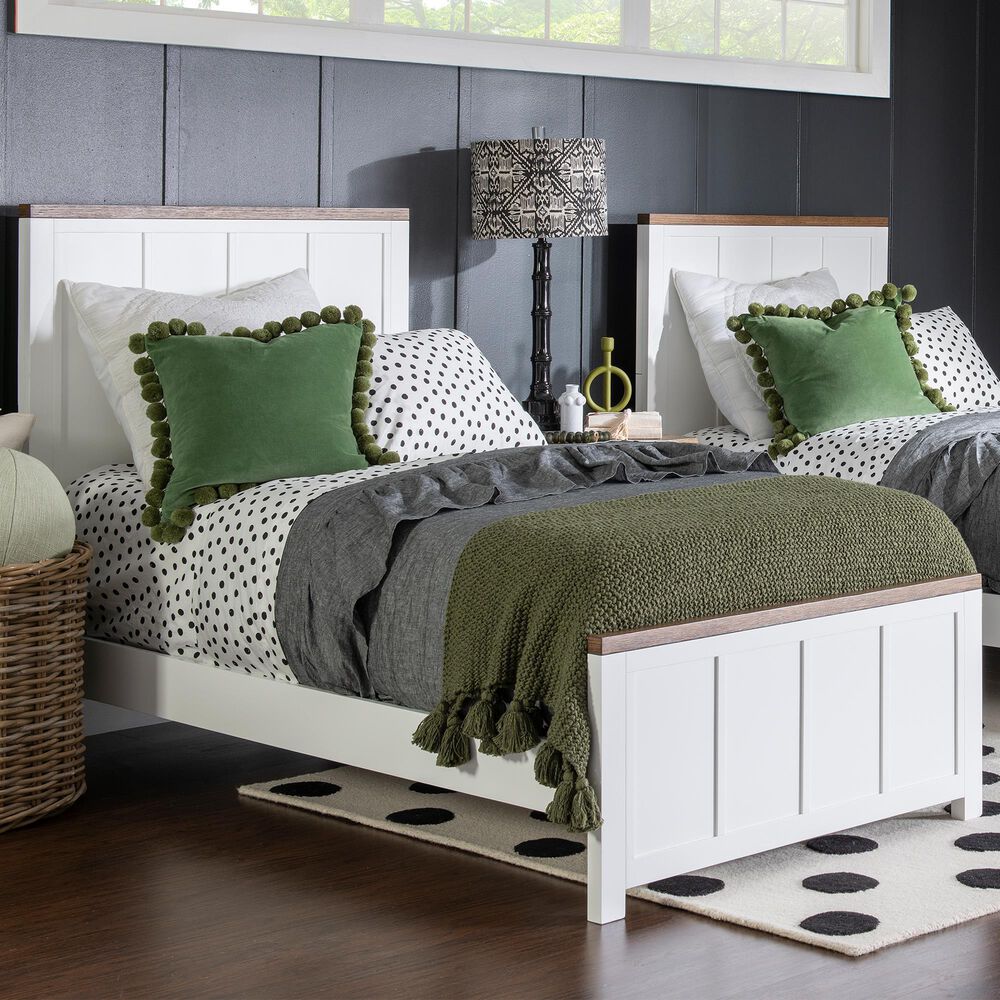 Legacy Classic Dutton Twin Platform Bed in Natural White and Toasted Coconut, , large