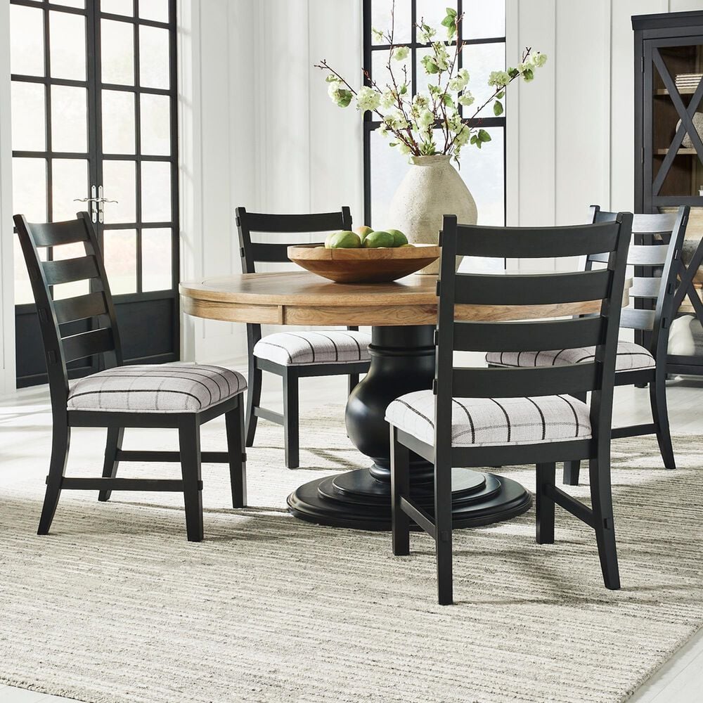 Millenium Ridgester 5-Piece Rectangular Dining Set in Light Brown and Matte Black, , large