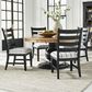 Millenium Ridgester 5-Piece Rectangular Dining Set in Light Brown and Matte Black, , large