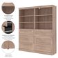 Bestar Pur 72" Closet Organizer in Rustic Brown, , large