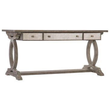 Hooker Furniture Rustic Glam Trestle Desk in Light Wood, , large