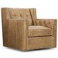 Bernhardt Candace Leather Swivel Chair in Tan, , large