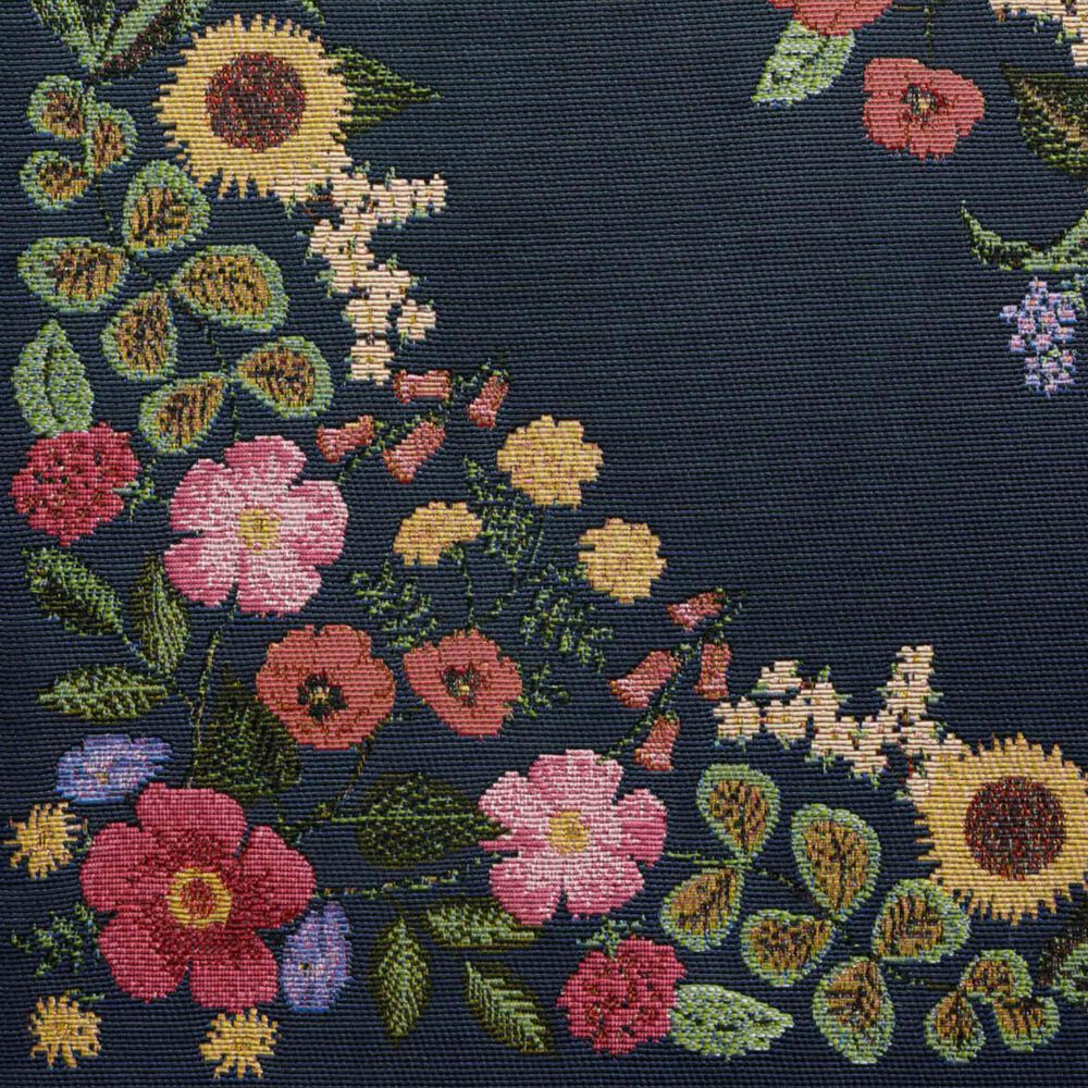 Rifle Paper Co. x Loloi Perennial Blossom 2&#39;5&quot; x 7&#39;8&quot; Navy Runner, , large