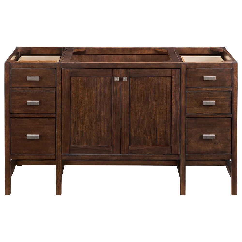 James Martin Vanities Addison 60&quot; Single Bathroom Vanity in Mid-Century Acacia with 3 cm Parisien Bleu Quartz Top and Rectangular Sink, , large