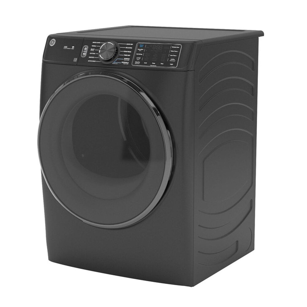 GE Appliances 7.8 Cu. Ft. Capacity Smart Front Load Gas Dryer with Steam and Sanitize Cycle in Carbon Graphite, , large