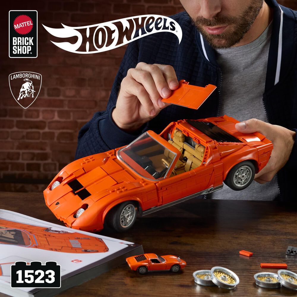 Hot Wheels 71 Lamborghini Miura P400 SV Building Set, , large