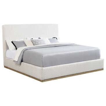 Pacific Landing Knox Eastern King Upholstered Platform Bed in Cream, , large