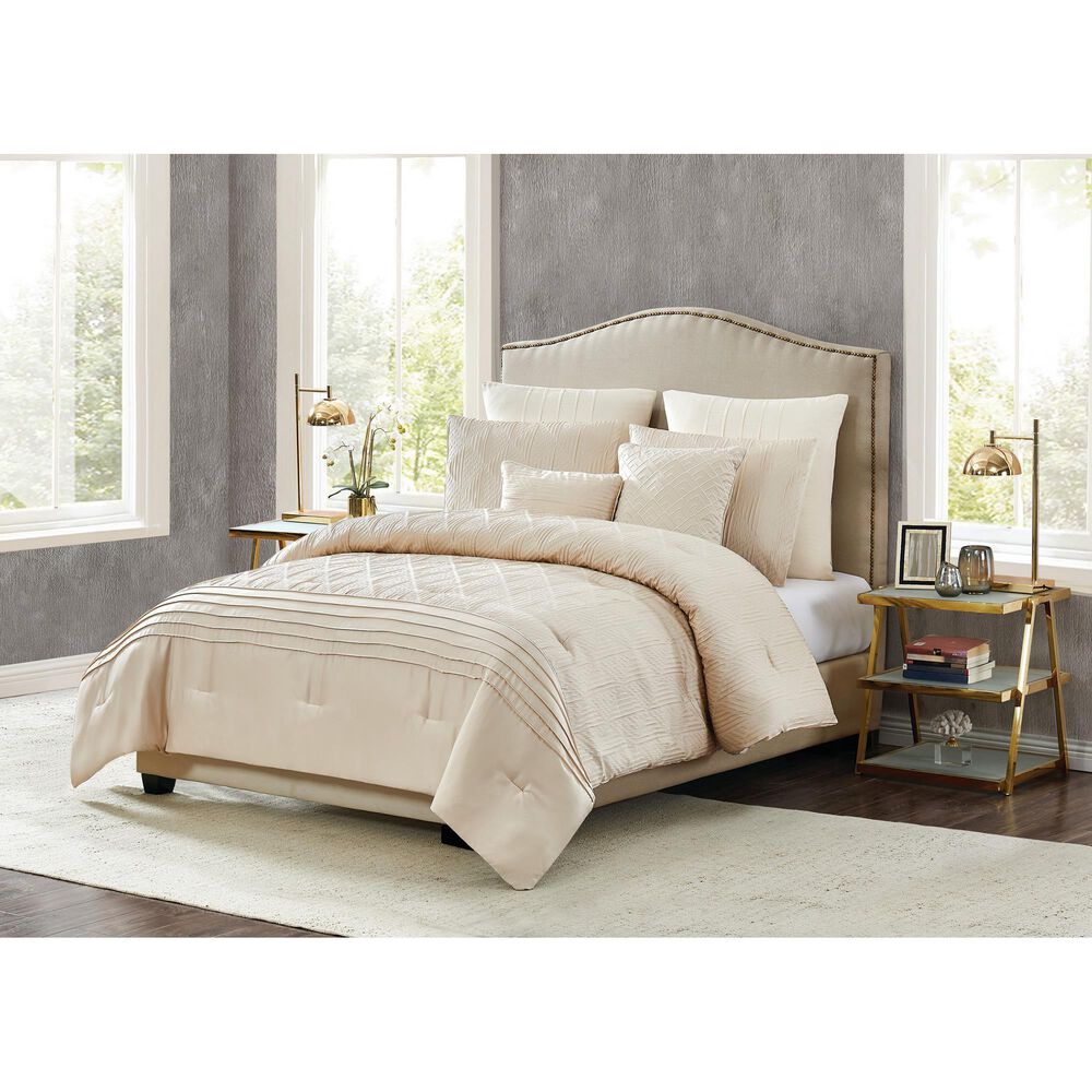 Pem America 5th Avenue Lux Noelle 7-Piece King Comforter Set in Gold, , large